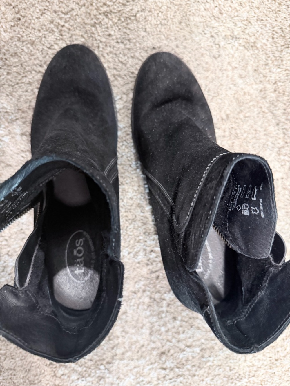 Taos Footwear Billie Black Suede Side-Zip Ankle Boot - Picture 4 of 5